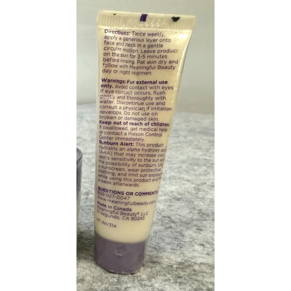 Meaningful Beauty Cindy Crawford Intensive Triple Exfoliating Treatment .5oz New